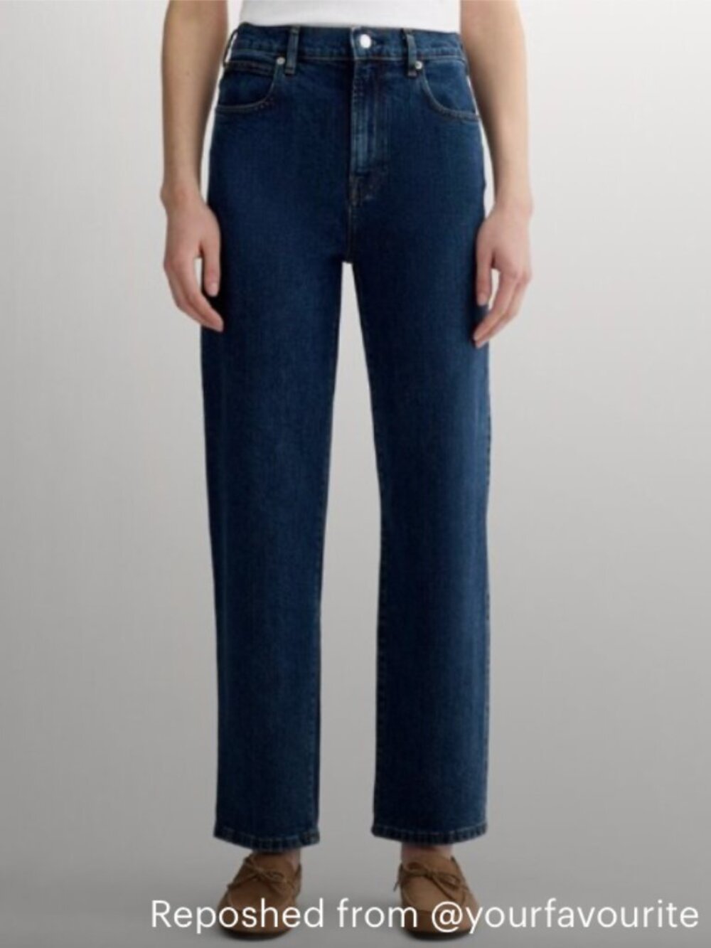 Everlane The Way High Jean Womens 25 Long Vintage Indigo Blue Denim